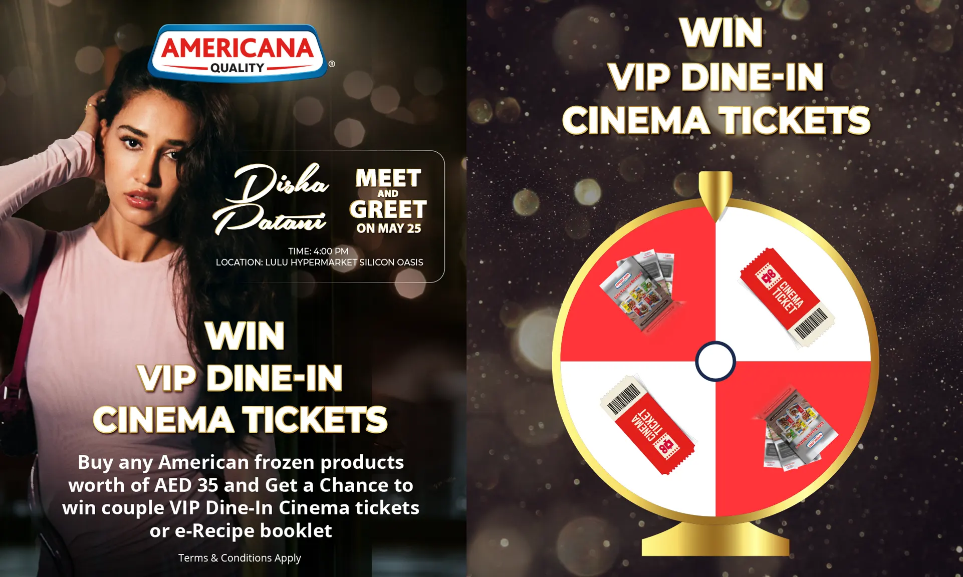 Americana Disha Patani Meet & Greet Scan & Win VIP Cinema Campaign
