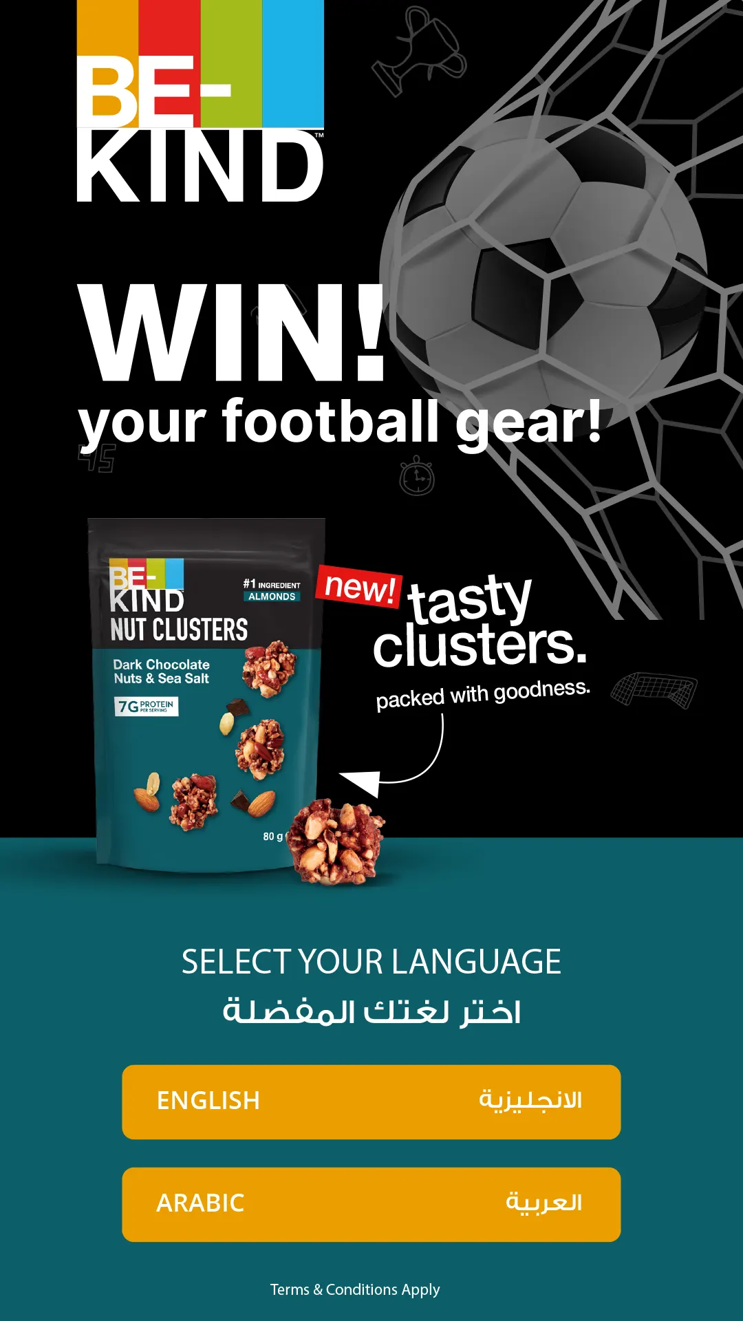 BEKIND Win Your Football Gear – Scan & Win Campaign screen 1