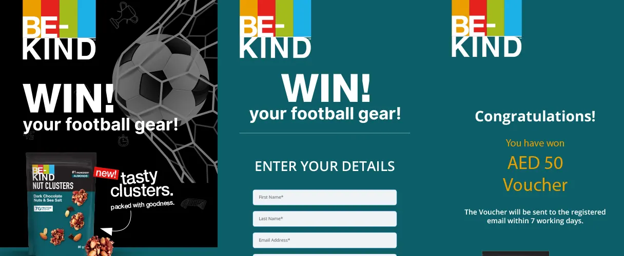 BEKIND Win Your Football Gear – Scan & Win Campaign