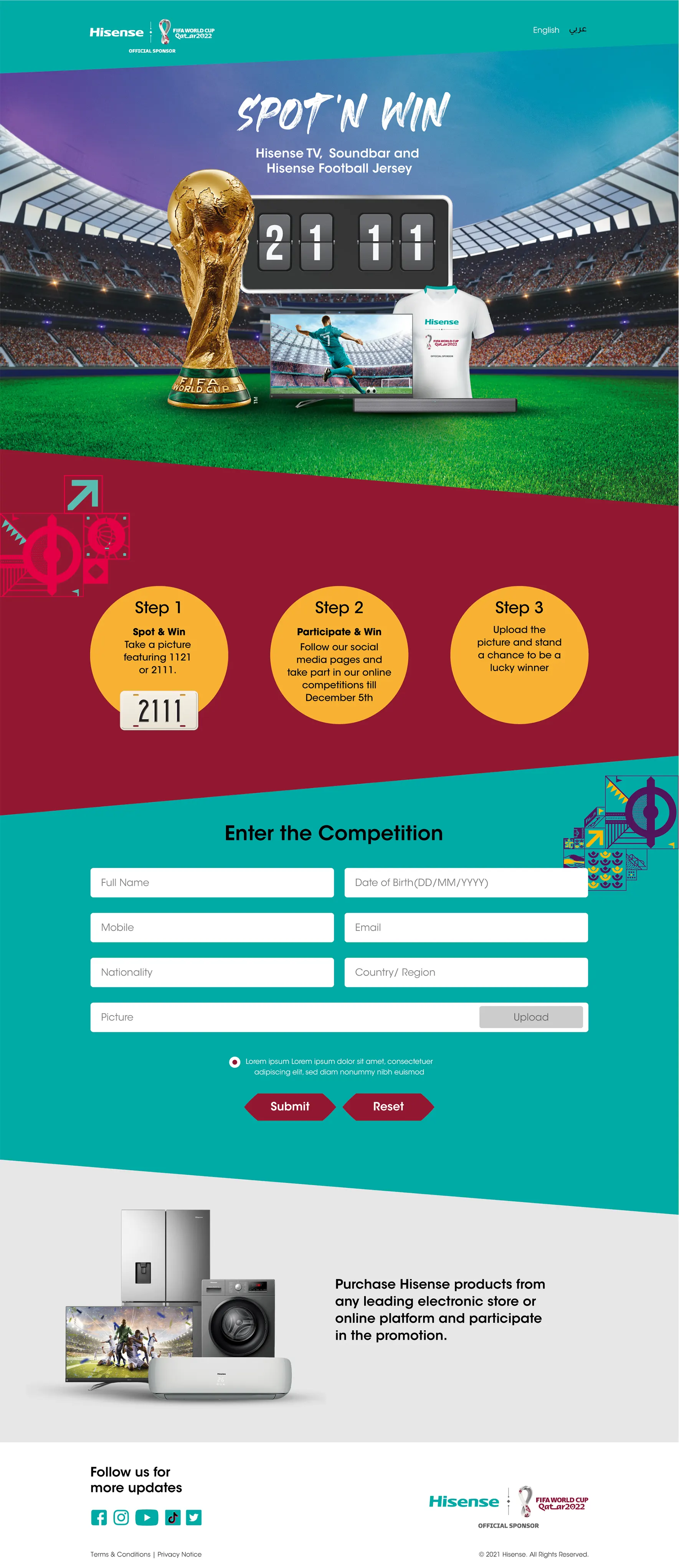 Hisense FIFA 2022 – Scan & Win Match Ticket Campaign screen 2