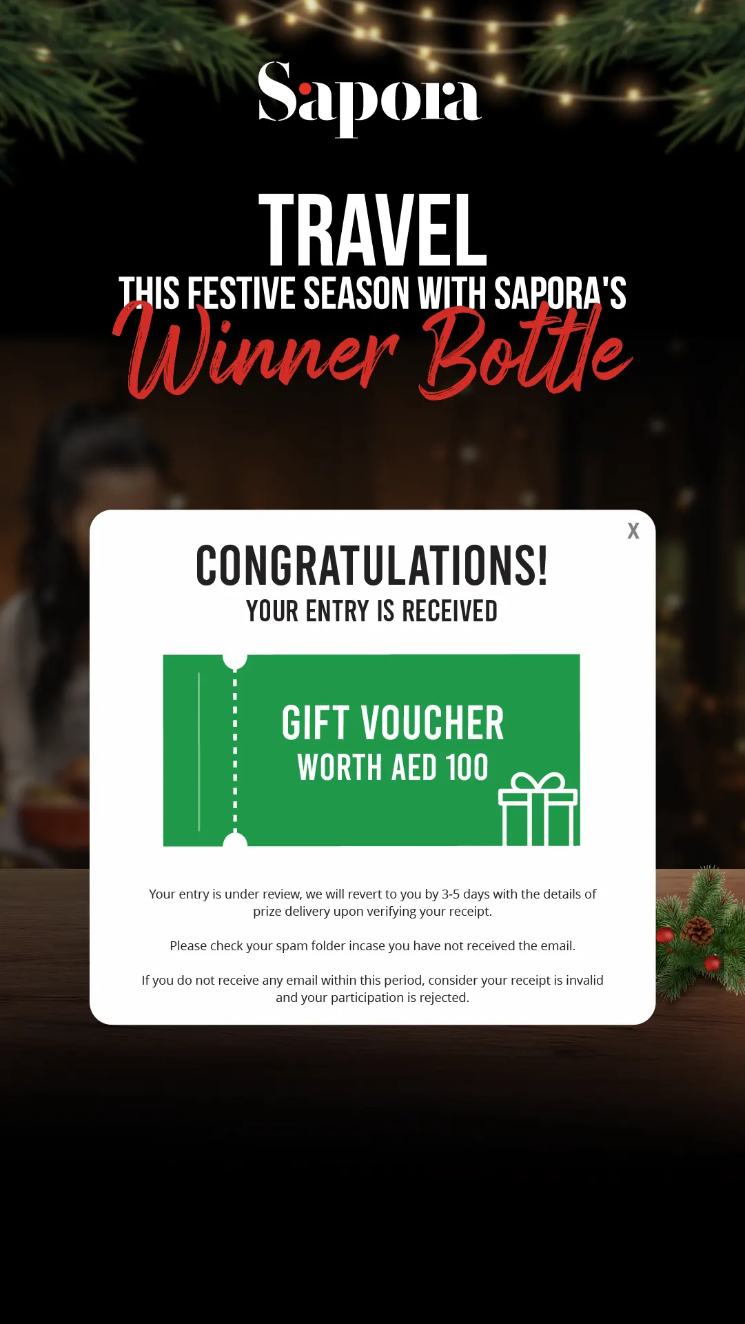 Sapora Christmas Campaign – Travel This Festive Season screen 3