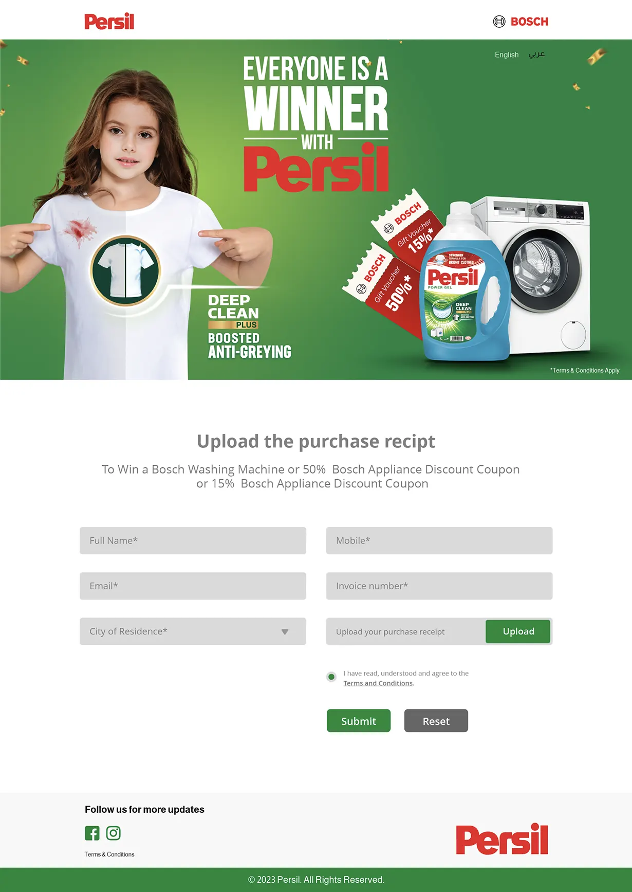 Persil Win With Persilâ€ Campaign Microsite GCC Region (2023) screen 1