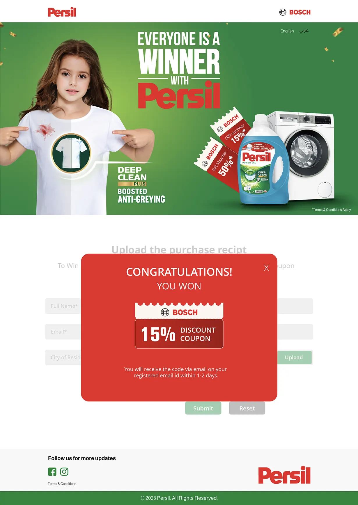 Persil Win With Persilâ€ Campaign Microsite GCC Region (2023) screen 2