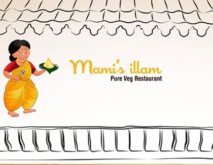 Website design for mami's illam vegetarian restaurant