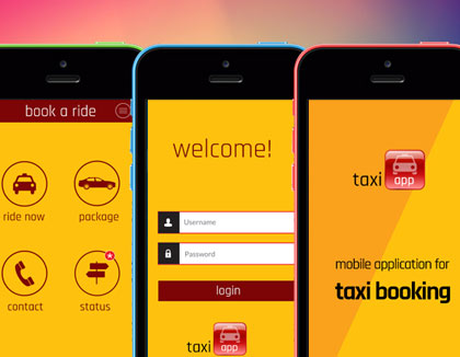 Mobile app for taxi booking
